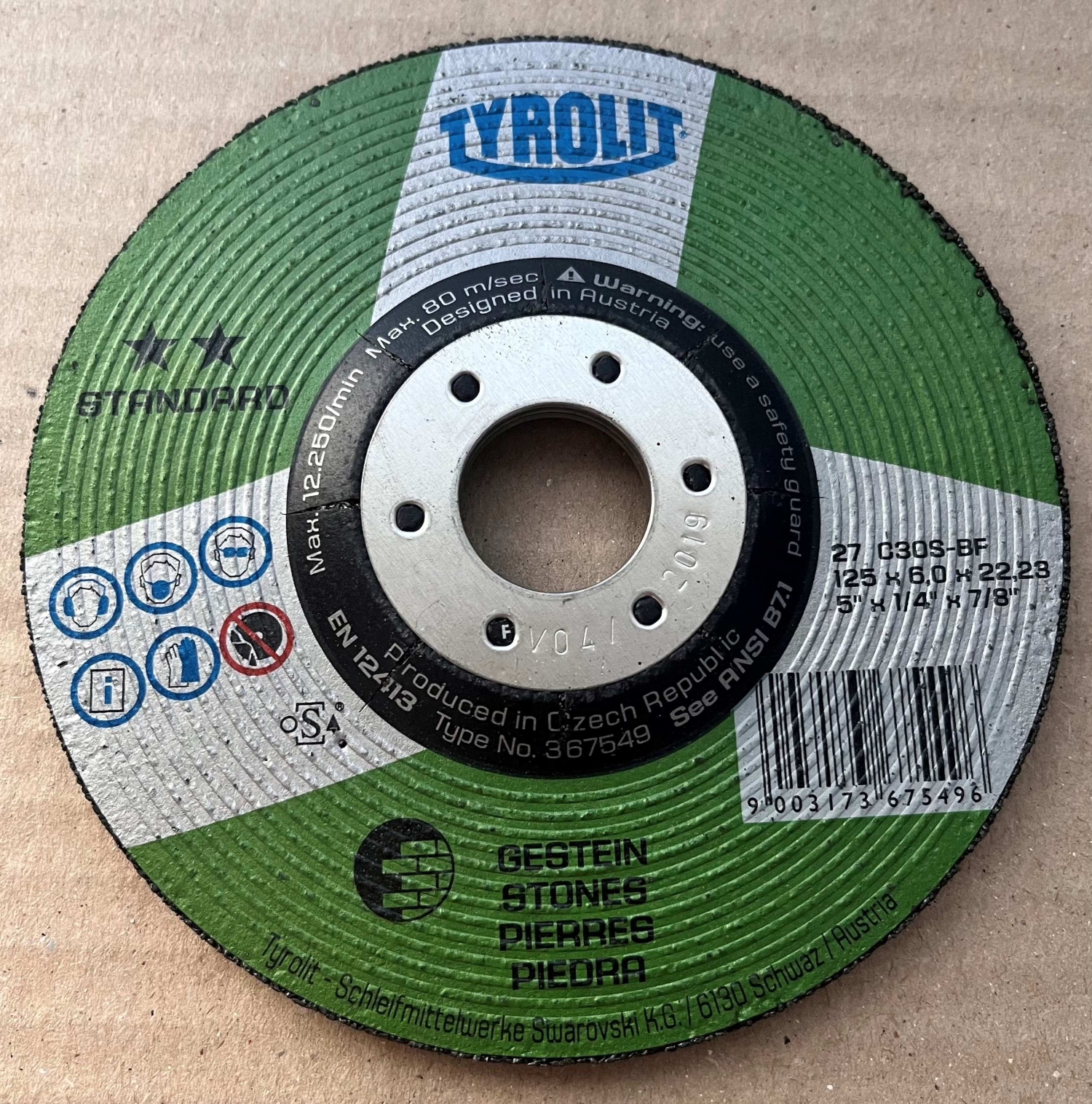 Tyrolit nagyolókorong 125x6,0x22,23