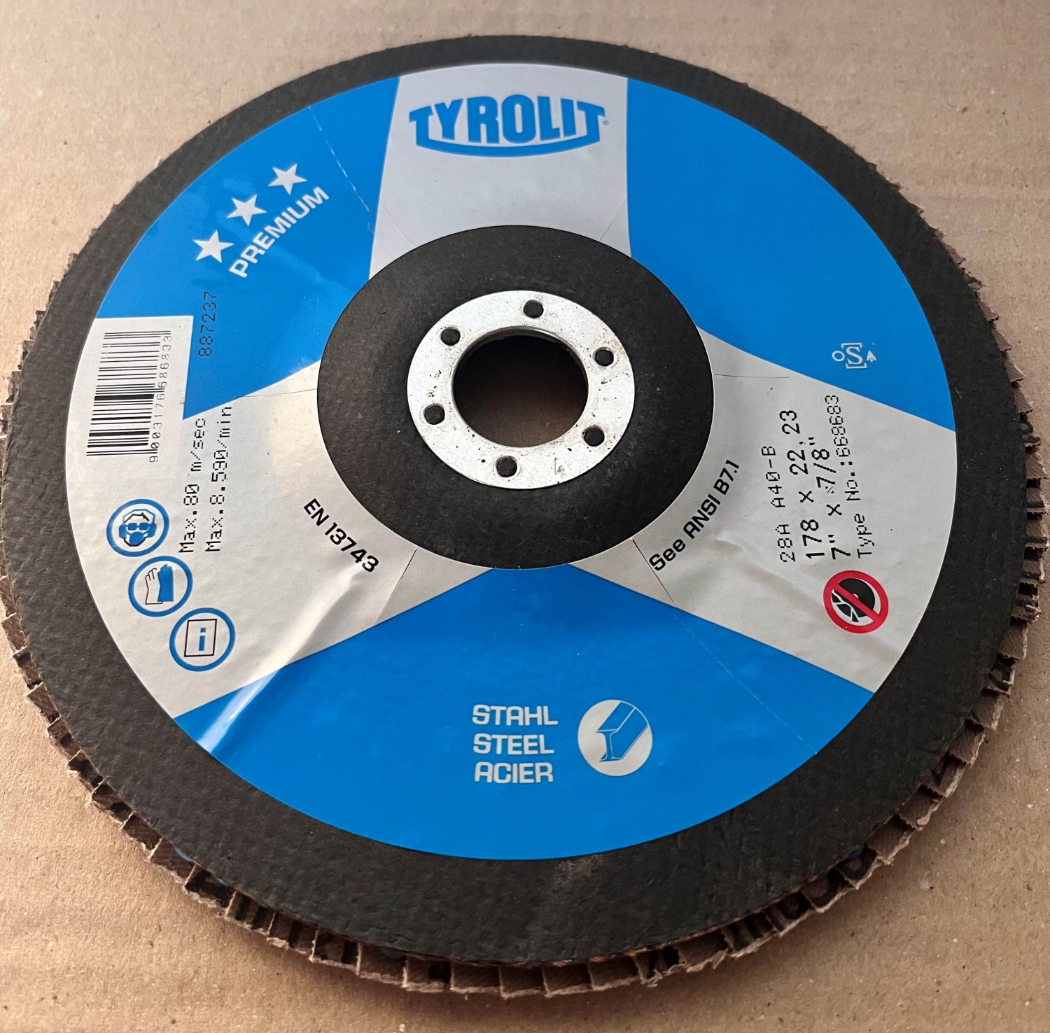 Tyrolit lamellás korong 178x22,23